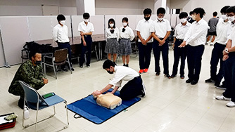 安全講習会（AED）の様子